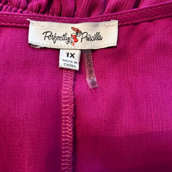 Plum Poplin Top by Perfectly Priscilla - Picture 5 of 10